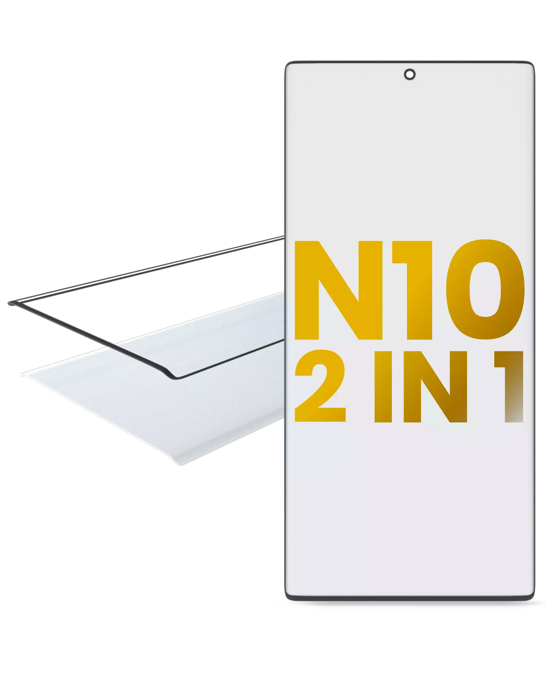 Replacement 2 in 1 Front Glass With OCA Pre-Installed Compatible For Samsung Galaxy Note 10