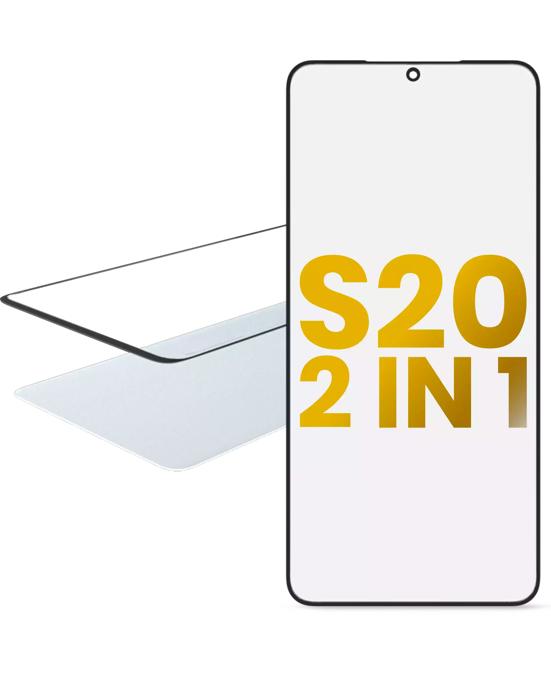2 in 1 Front Glass With OCA Pre-Installed Compatible For Samsung Galaxy S20 Replacement
