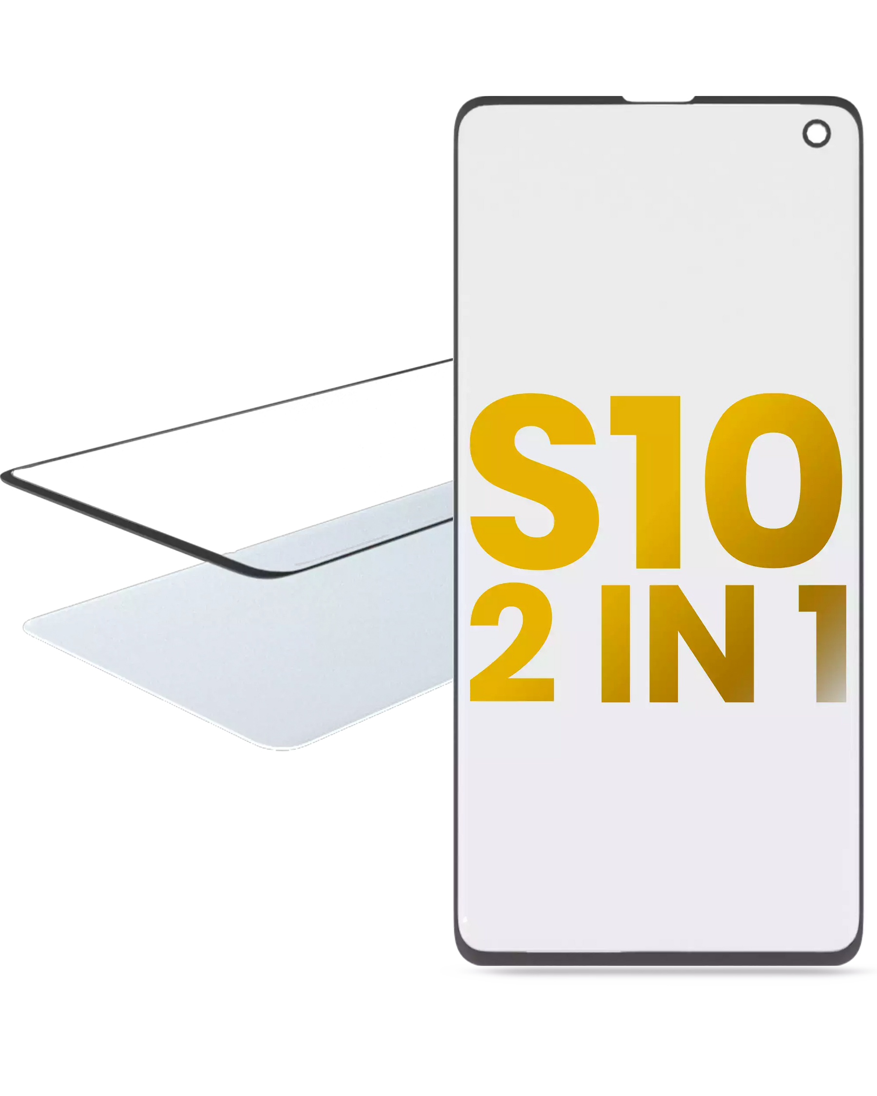 2 in 1 Front Glass With OCA Pre-Installed Compatible For Samsung Galaxy S10 Replacement