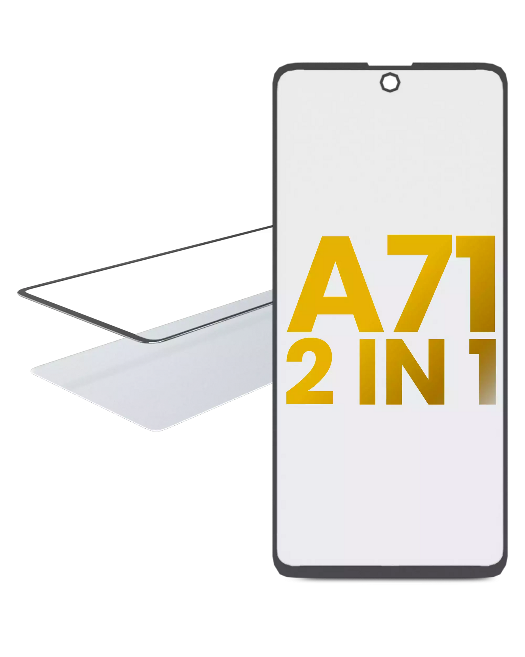 Replacement 2 IN 1 Front Glass With OCA Pre-Installed Compatible For Samsung Galaxy A71 (A715 / 2020)