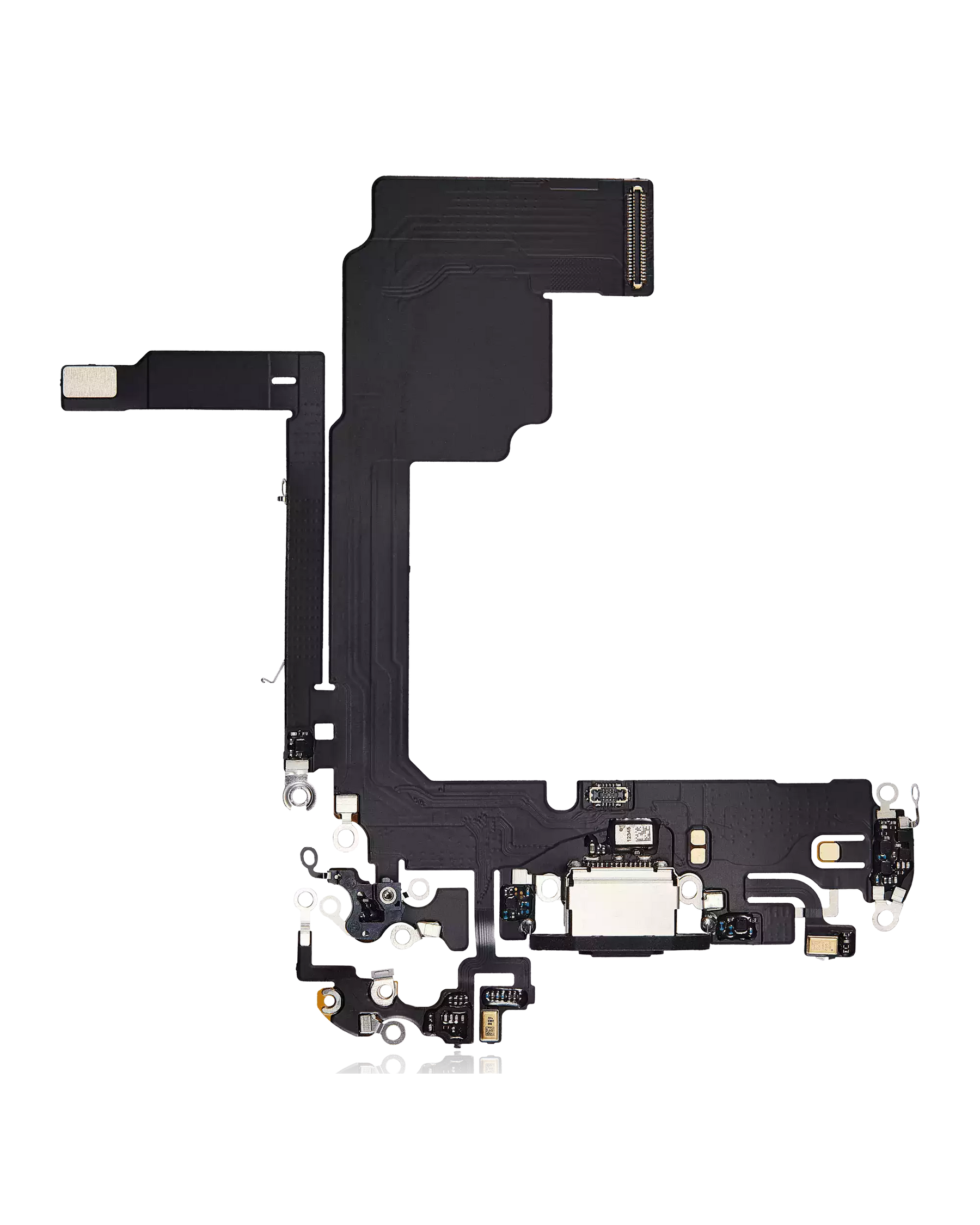 Charging Port Flex Cable Compatible For iPhone 15 Pro (Aftermarket Plus) (Black Titanium)