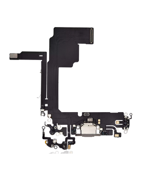 Charging Port Flex Cable Compatible For iPhone 15 Pro (Premium) (Natural Titanium)