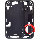 Mid-Frame Housing With Power And Volume Button Compatible For iPhone 15 (International Version) (Used OEM Pull: Grade A) (Black)