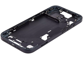 Mid-Frame Housing With Power And Volume Button Compatible For iPhone 15 (International Version) (Used OEM Pull: Grade A) (Black)