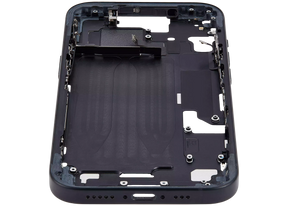 Mid-Frame Housing With Power And Volume Button Compatible For iPhone 15 (International Version) (Used OEM Pull: Grade A) (Black)