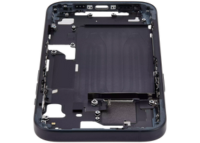 Mid-Frame Housing With Power And Volume Button Compatible For iPhone 15 (International Version) (Used OEM Pull: Grade A) (Black)