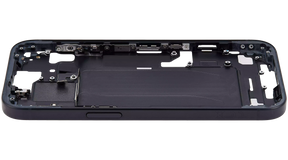Mid-Frame Housing With Power And Volume Button Compatible For iPhone 15 (International Version) (Used OEM Pull: Grade A) (Black)