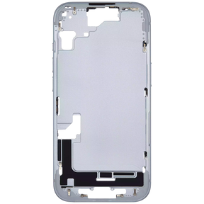 Mid-Frame Housing With Power And Volume Button Compatible For iPhone 15 (International Version) (Used OEM Pull: Grade A) (Blue)
