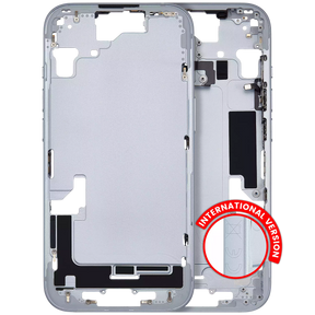 Mid-Frame Housing With Power And Volume Button Compatible For iPhone 15 (International Version) (Used OEM Pull: Grade A) (Blue)