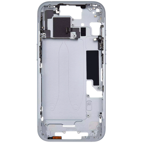 Mid-Frame Housing With Power And Volume Button Compatible For iPhone 15 (International Version) (Used OEM Pull: Grade A) (Blue)