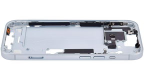 Mid-Frame Housing With Power And Volume Button Compatible For iPhone 15 (International Version) (Used OEM Pull: Grade A) (Blue)