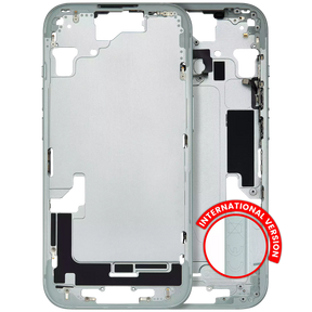 Mid-Frame Housing With Power And Volume Button Compatible For iPhone 15 (International Version) (Used OEM Pull: Grade A) (Green)
