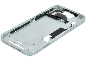 Mid-Frame Housing With Power And Volume Button Compatible For iPhone 15 (International Version) (Used OEM Pull: Grade A) (Green)