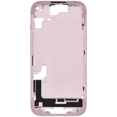 Mid-Frame Housing With Power And Volume Button Compatible For iPhone 15 (International Version) (Used OEM Pull: Grade A) (Pink)