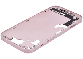 Mid-Frame Housing With Power And Volume Button Compatible For iPhone 15 (International Version) (Used OEM Pull: Grade A) (Pink)
