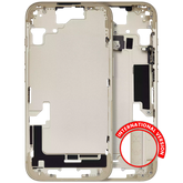 Mid-Frame Housing With Power And Volume Button Compatible For iPhone 15 (International Version) (Used OEM Pull: Grade A) (Yellow)