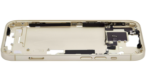 Mid-Frame Housing With Power And Volume Button Compatible For iPhone 15 (International Version) (Used OEM Pull: Grade A) (Yellow)