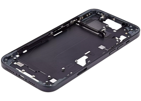 Mid-Frame Housing With Power And Volume Button Compatible For iPhone 15 Plus (International Version) (Used OEM Pull: Grade A) (Black)