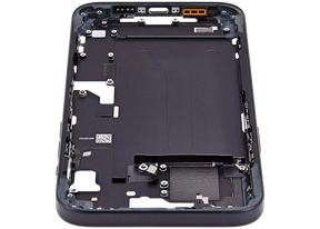 Mid-Frame Housing With Power And Volume Button Compatible For iPhone 15 Plus (International Version) (Used OEM Pull: Grade A) (Black)