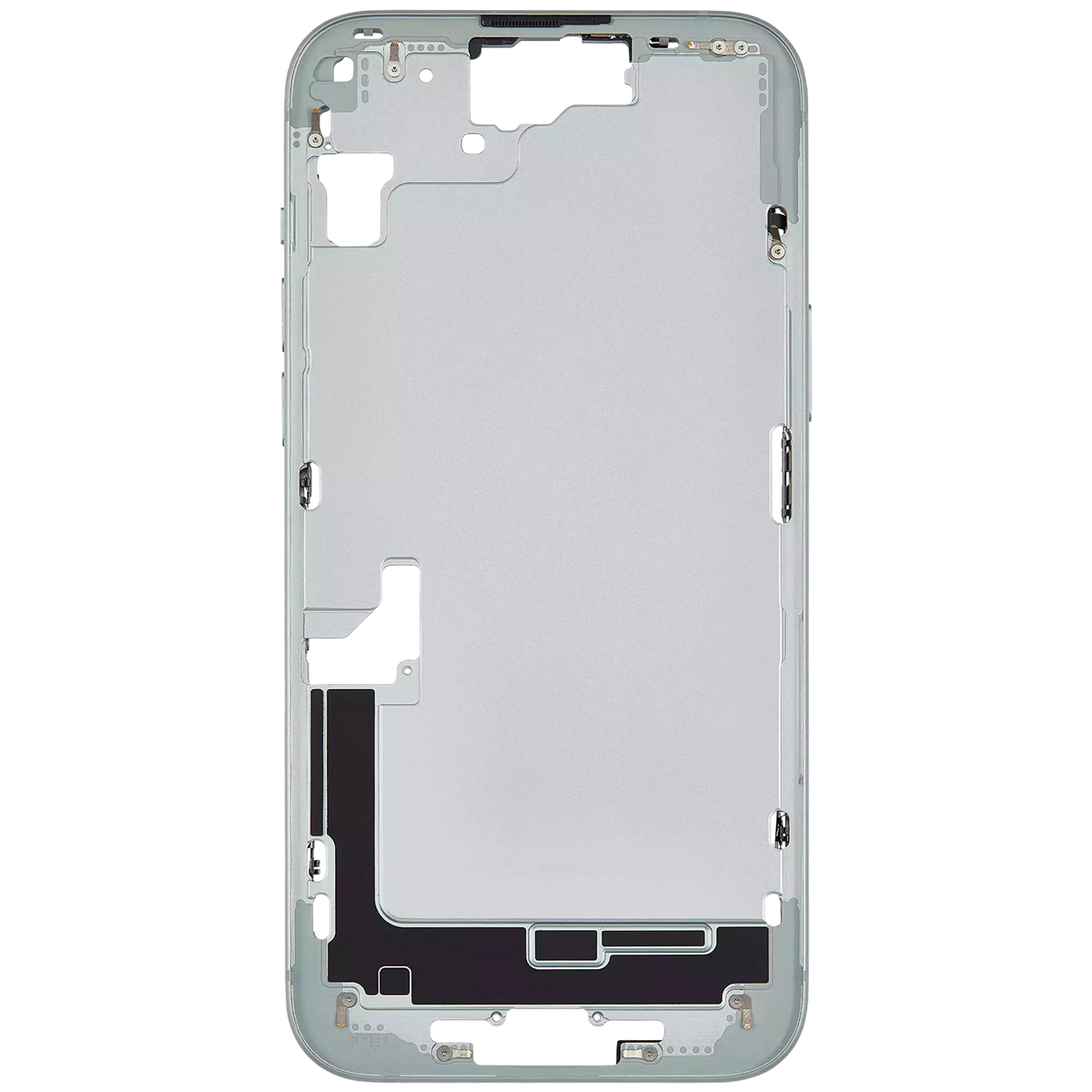 Mid-Frame Housing With Power And Volume Button Compatible For iPhone 15 Plus (International Version) (Used OEM Pull: Grade A) (Green)