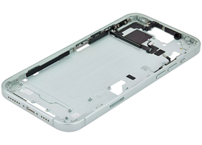 Mid-Frame Housing With Power And Volume Button Compatible For iPhone 15 Plus (International Version) (Used OEM Pull: Grade A) (Green)