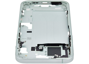 Mid-Frame Housing With Power And Volume Button Compatible For iPhone 15 Plus (International Version) (Used OEM Pull: Grade A) (Green)