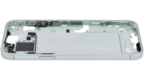 Mid-Frame Housing With Power And Volume Button Compatible For iPhone 15 Plus (International Version) (Used OEM Pull: Grade A) (Green)