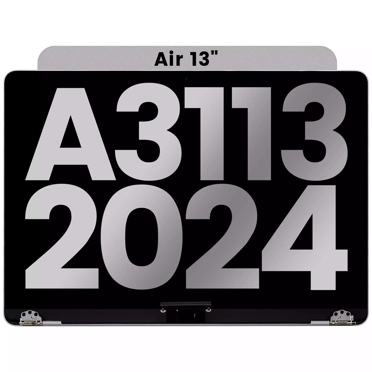 Complete LCD Display Assembly Compatible For MacBook Air 13" (A3113 / 2024) (Used OEM Pull: Grade A) (Space Gray)