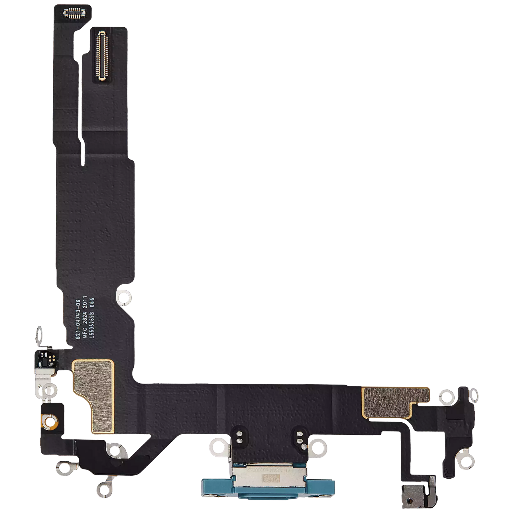 Charging Port Flex Cable Compatible For iPhone 16 (Premium) (Teal)