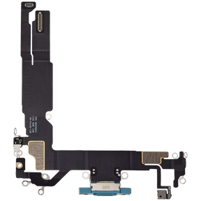 Charging Port Flex Cable Compatible For iPhone 16 (Premium) (Teal)