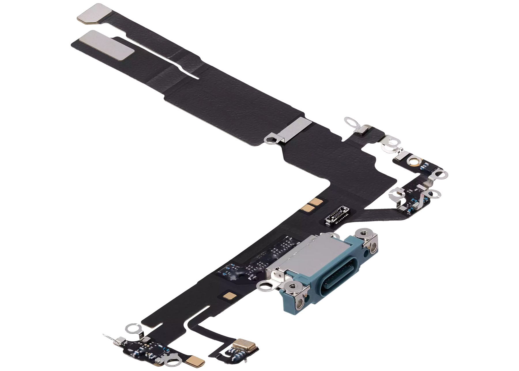 Charging Port Flex Cable Compatible For iPhone 16 (Premium) (Teal)