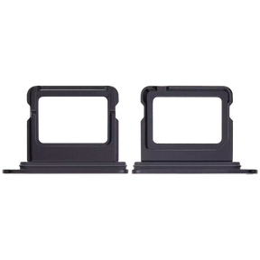 Single Sim Card Tray Compatible For iPhone 16 / 16 Plus (Black)