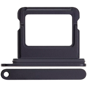 Single Sim Card Tray Compatible For iPhone 16 / 16 Plus (Black)