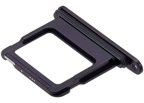 Single Sim Card Tray Compatible For iPhone 16 / 16 Plus (Black)