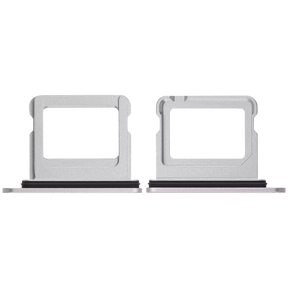 Single Sim Card Tray Compatible For iPhone 16 / 16 Plus (White)