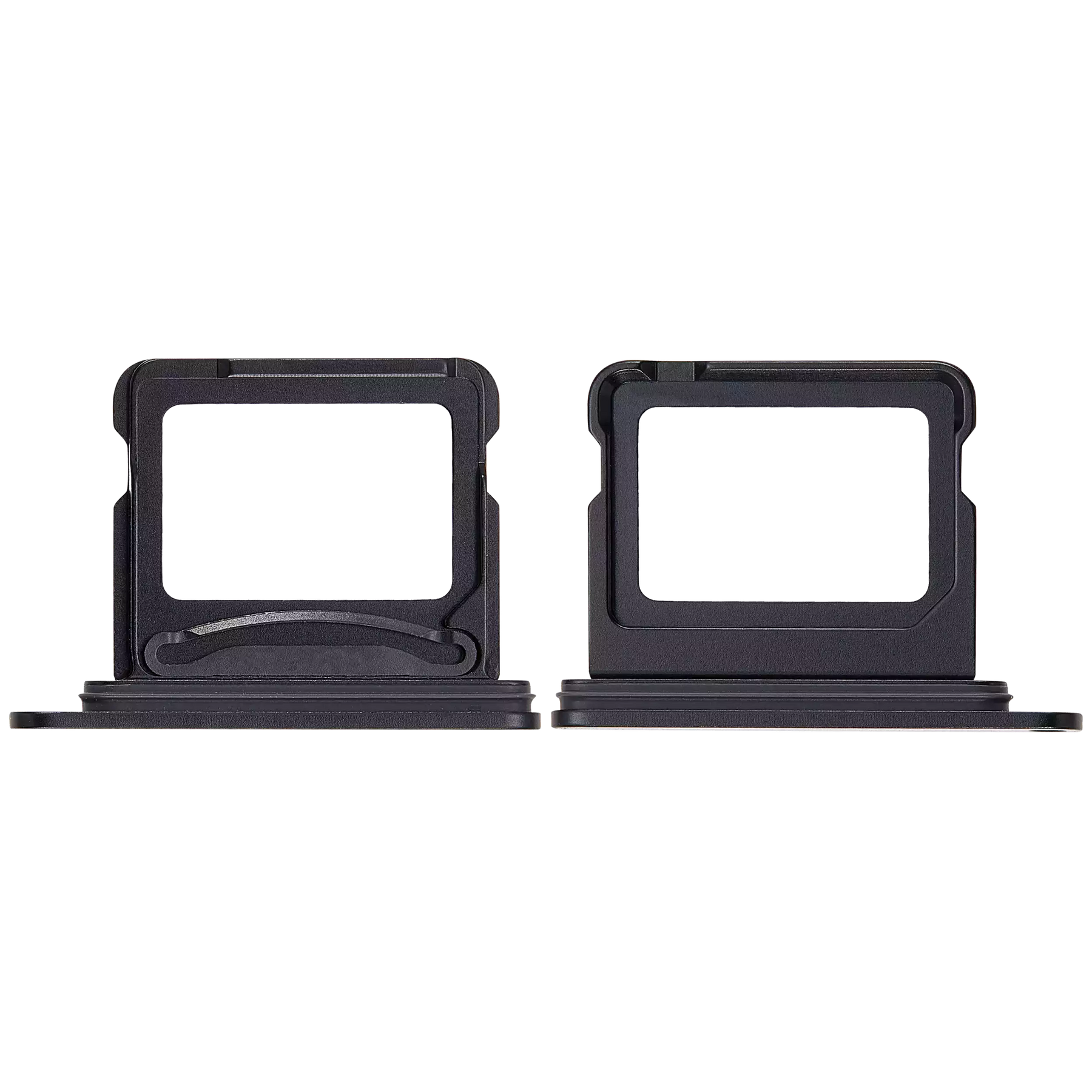 Dual Sim Card Tray Compatible For iPhone 16 / 16 Plus (Black)