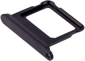 Dual Sim Card Tray Compatible For iPhone 16 / 16 Plus (Black)