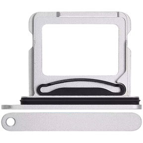 Dual Sim Card Tray Compatible For iPhone 16 / 16 Plus (White)