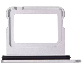 Dual Sim Card Tray Compatible For iPhone 16 / 16 Plus (White)