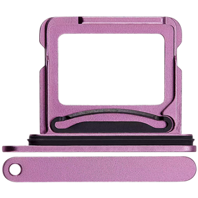 Dual Sim Card Tray Compatible For iPhone 16 / 16 Plus (Pink)