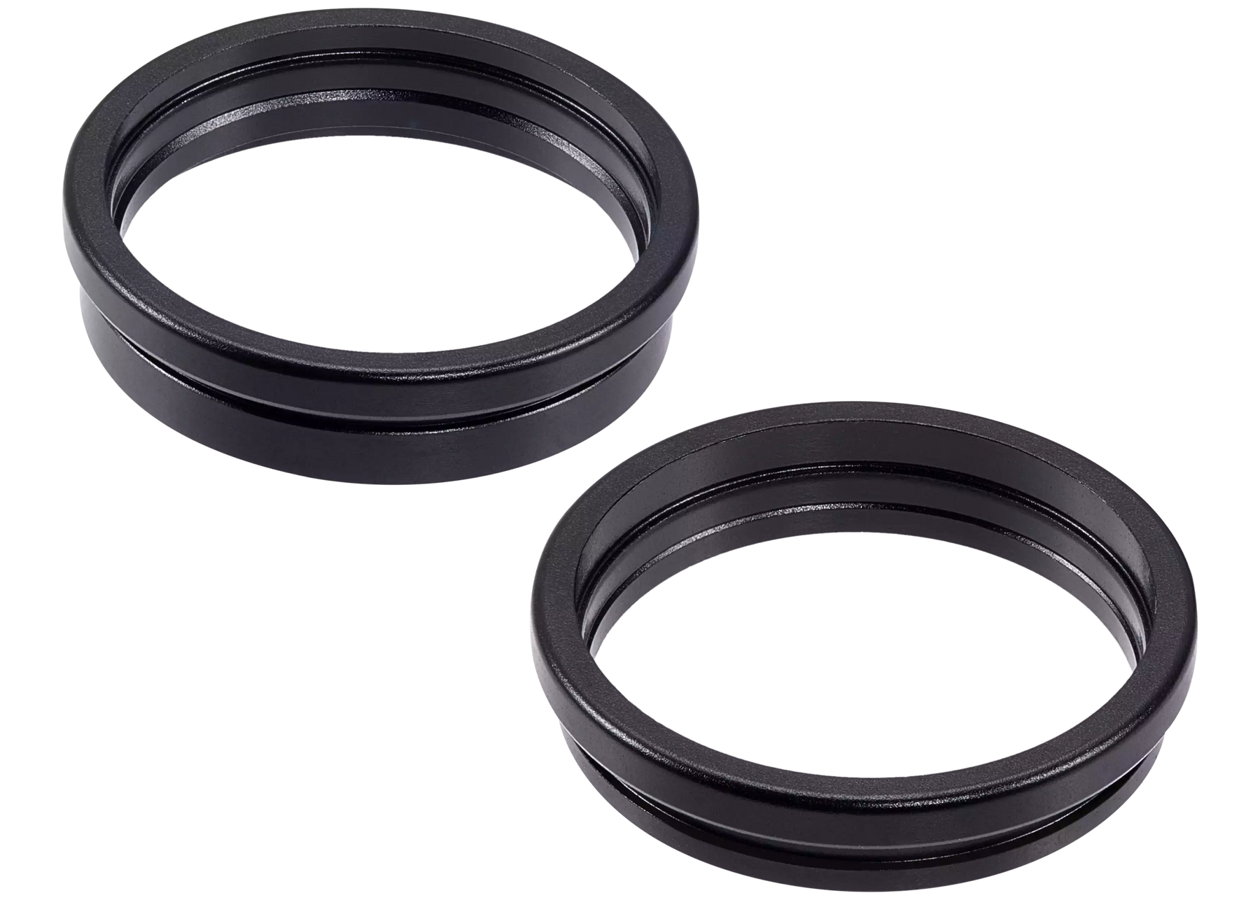 Back Camera Bezel Ring Only Compatible For iPhone 16 / 16 Plus (Black) (2 Piece Set)