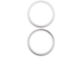 Back Camera Bezel Ring Only Compatible For iPhone 16 / 16 Plus (White) (2 Piece Set)