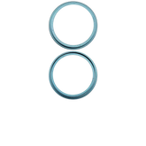 Back Camera Bezel Ring Only Compatible For iPhone 16 / 16 Plus (Teal) (2 Piece Set)