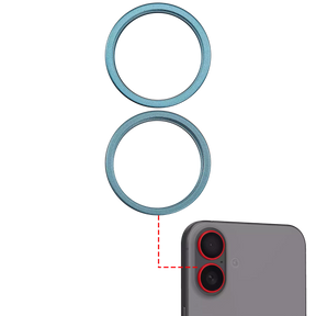 Back Camera Bezel Ring Only Compatible For iPhone 16 / 16 Plus (Teal) (2 Piece Set)