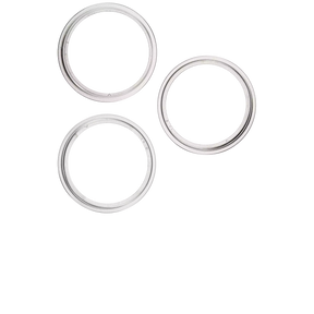 Back Camera Bezel Ring Only Compatible For iPhone 16 Pro / 16 Pro Max (White Titanium) (3 Piece Set)