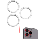 Back Camera Bezel Ring Only Compatible For iPhone 16 Pro / 16 Pro Max (White Titanium) (3 Piece Set)