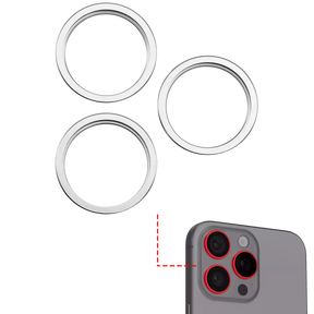 Back Camera Bezel Ring Only Compatible For iPhone 16 Pro / 16 Pro Max (White Titanium) (3 Piece Set)