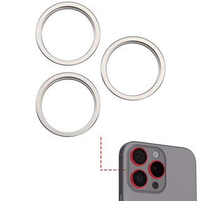 Back Camera Bezel Ring Only Compatible For iPhone 16 Pro / 16 Pro Max (Natural Titanium) (3 Piece Set)