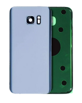 Back Cover Glass With Camera Lens Compatible For Samsung Galaxy S7 Edge Replacement  (No Logo) (Vemake) (Coral Blue)