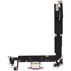 Charging Port Flex Cable Compatible For iPhone 16 Plus (Premium) (Pink)